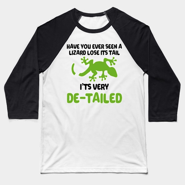 Lizard Lose Its Tail Very De-Tailed bearded dragon Baseball T-Shirt by Mesyo